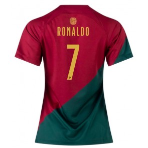 Portugal Cristiano Ronaldo #7 Replica Home Stadium Shirt for Women World Cup 2022 Short Sleeve